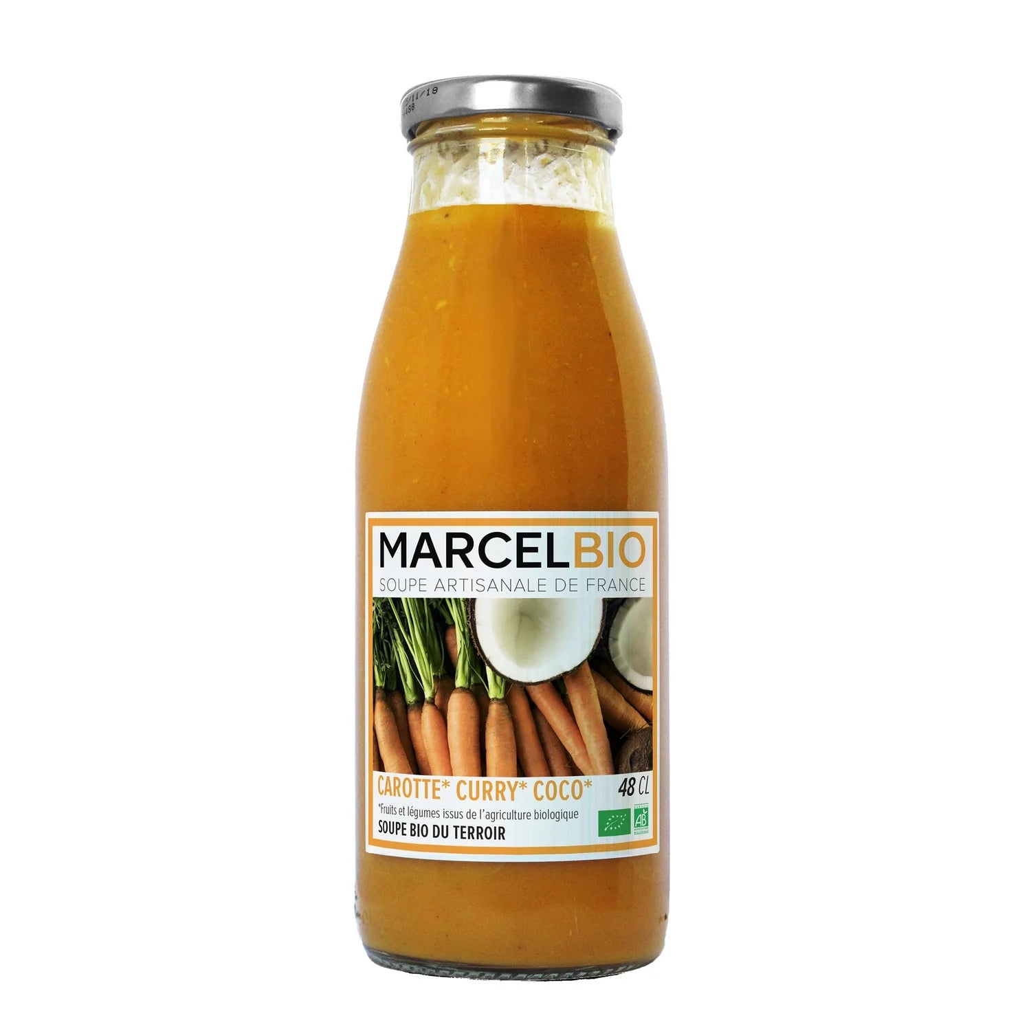 Soupe Carotte, Curry et Coco MARCEL BIO 48 cl