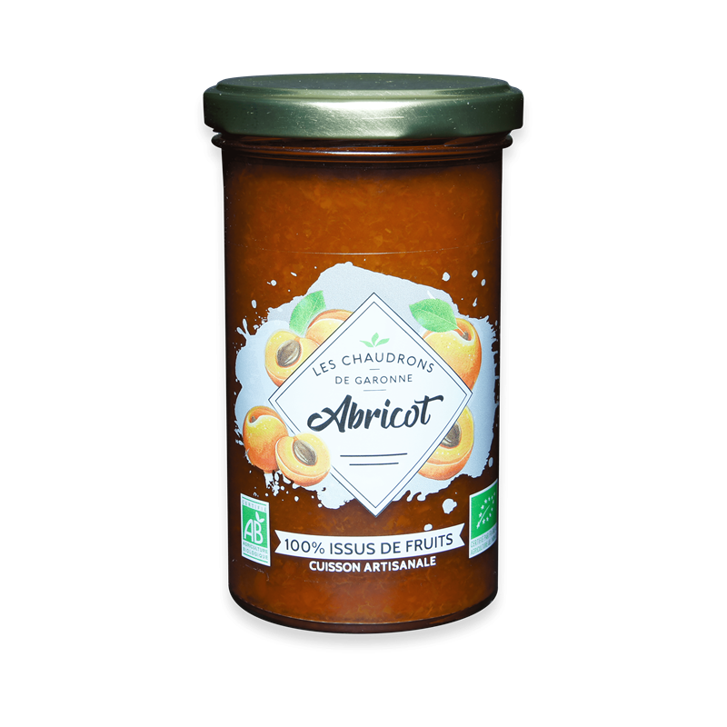 Confiture d'Abricot bio LES CHAUDRONS DE GARONNE 275 g