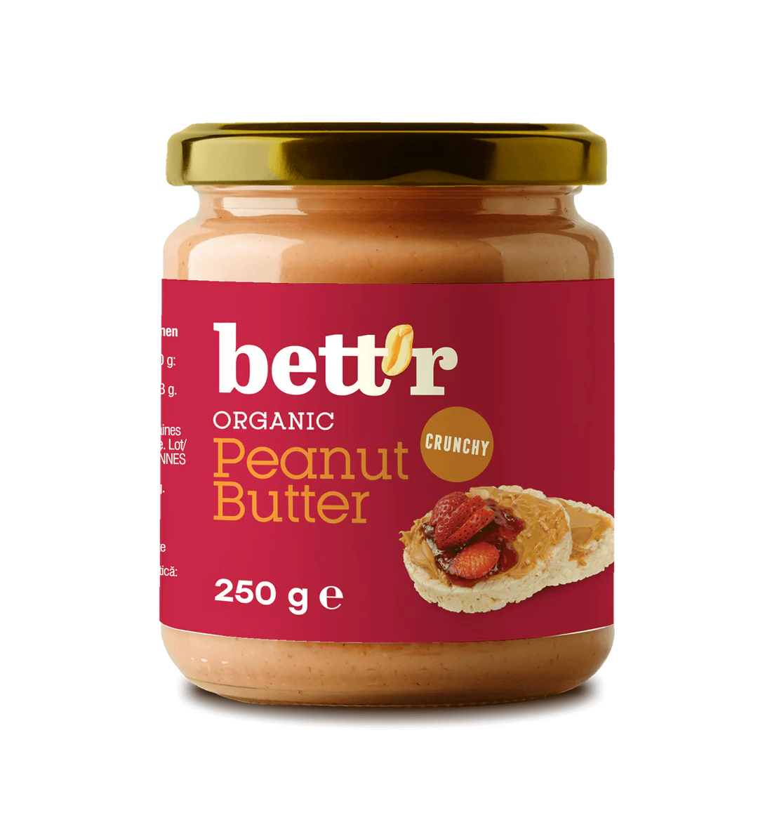 Peanut Butter Crunchy bio BETT'R 250 g