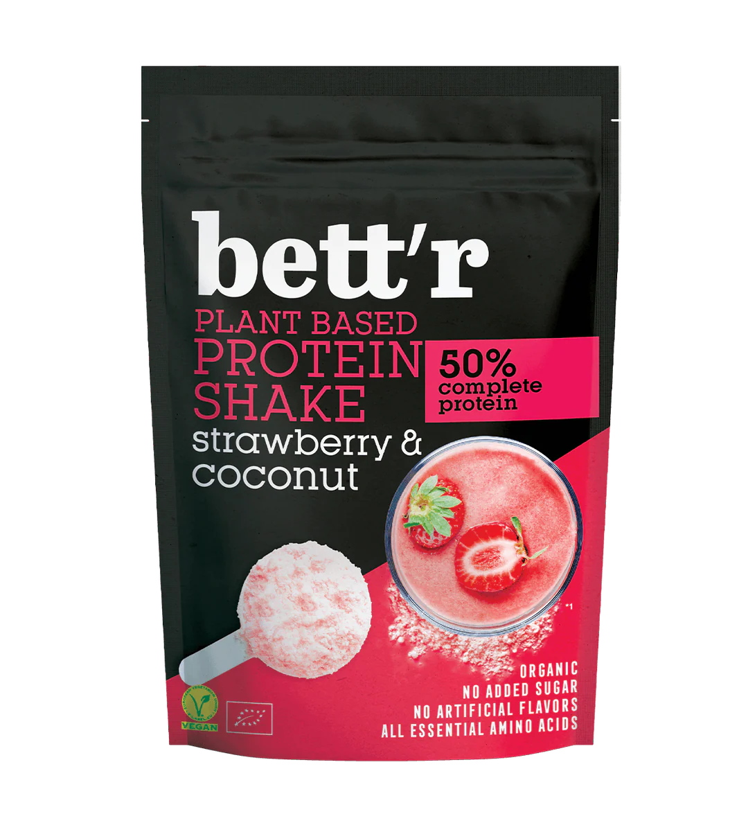 Protein Shake Fraise & Noix de Coco bio BETT'R 450 g