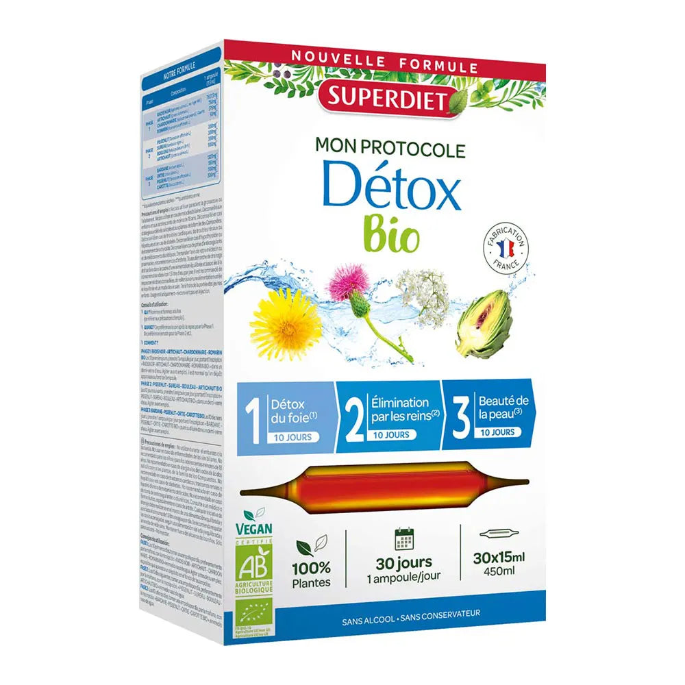Protocole Détox bio SUPERDIET 30x15 ml