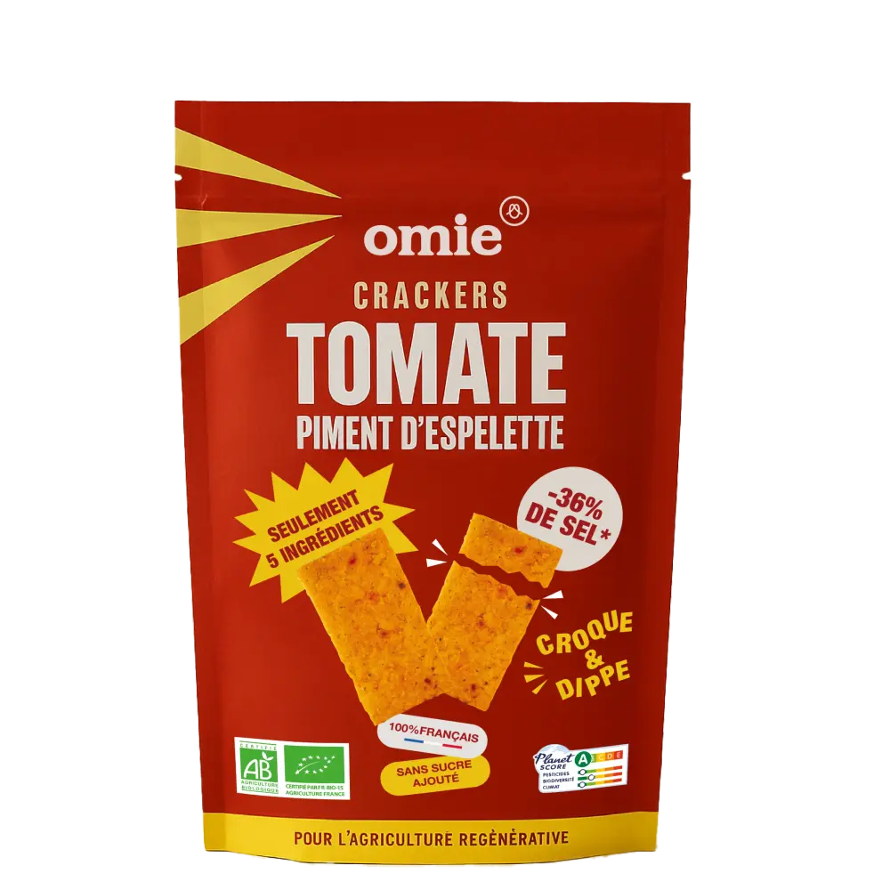 Crackers Tomate Piment d'Espelette bio OMIE 100 g