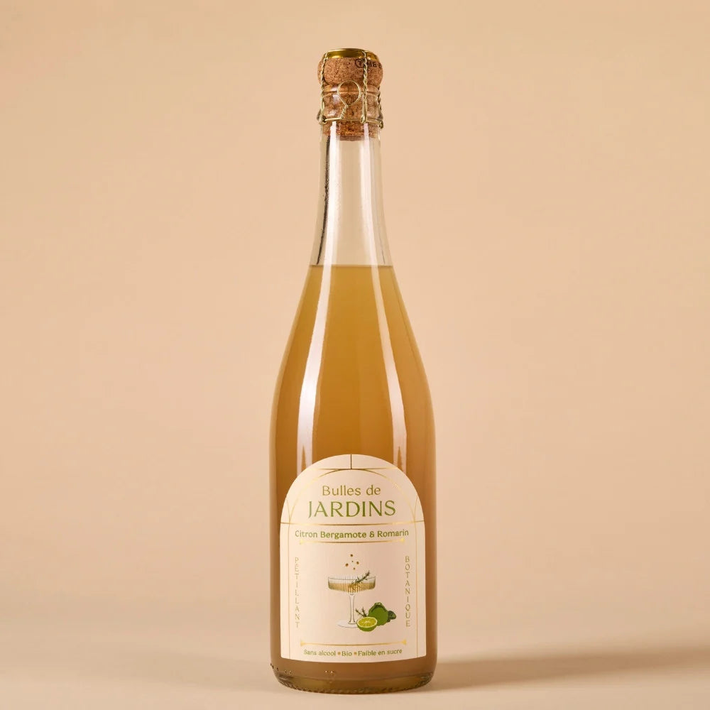 Pétillant sans alcool Citron Bergamote & Romarin bio JARDINS 75 cl