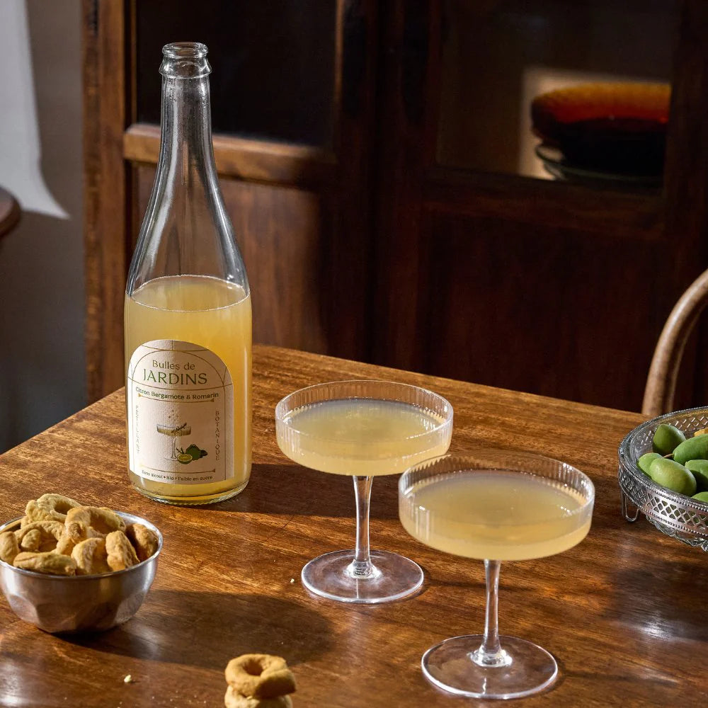 Pétillant sans alcool Citron Bergamote & Romarin bio JARDINS 75 cl