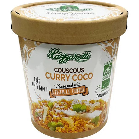Cup Couscous Curry Coco bio LAZZARETTI 68 g