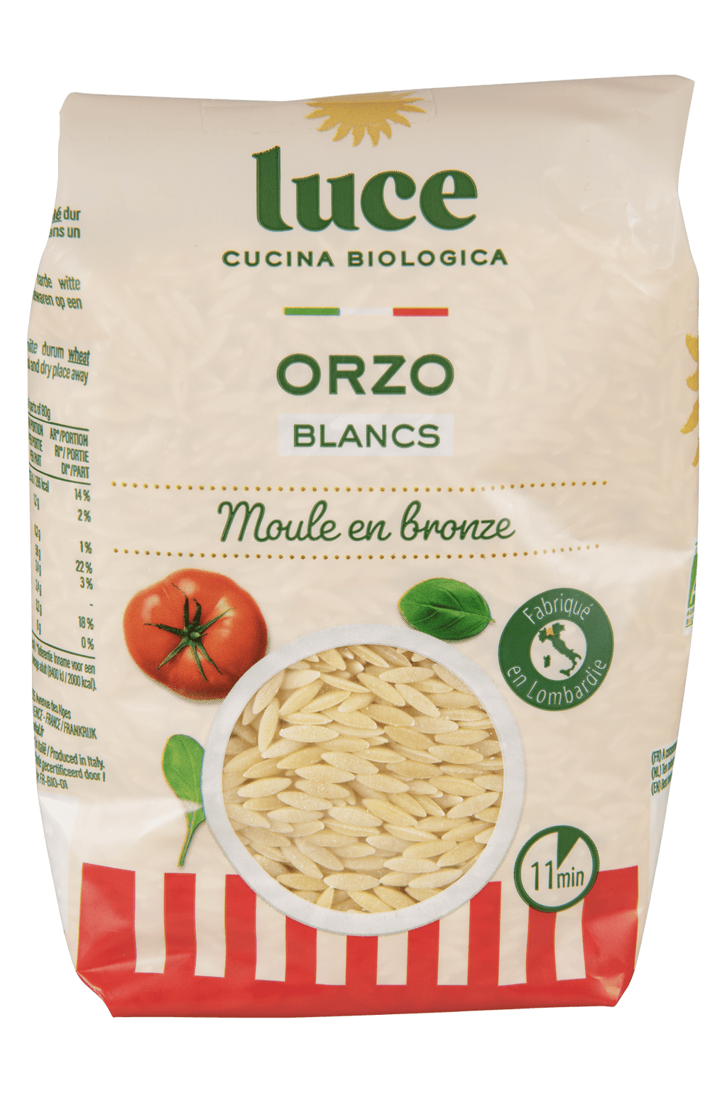 Pâtes Orzo Blancs bio LUCE 500 g