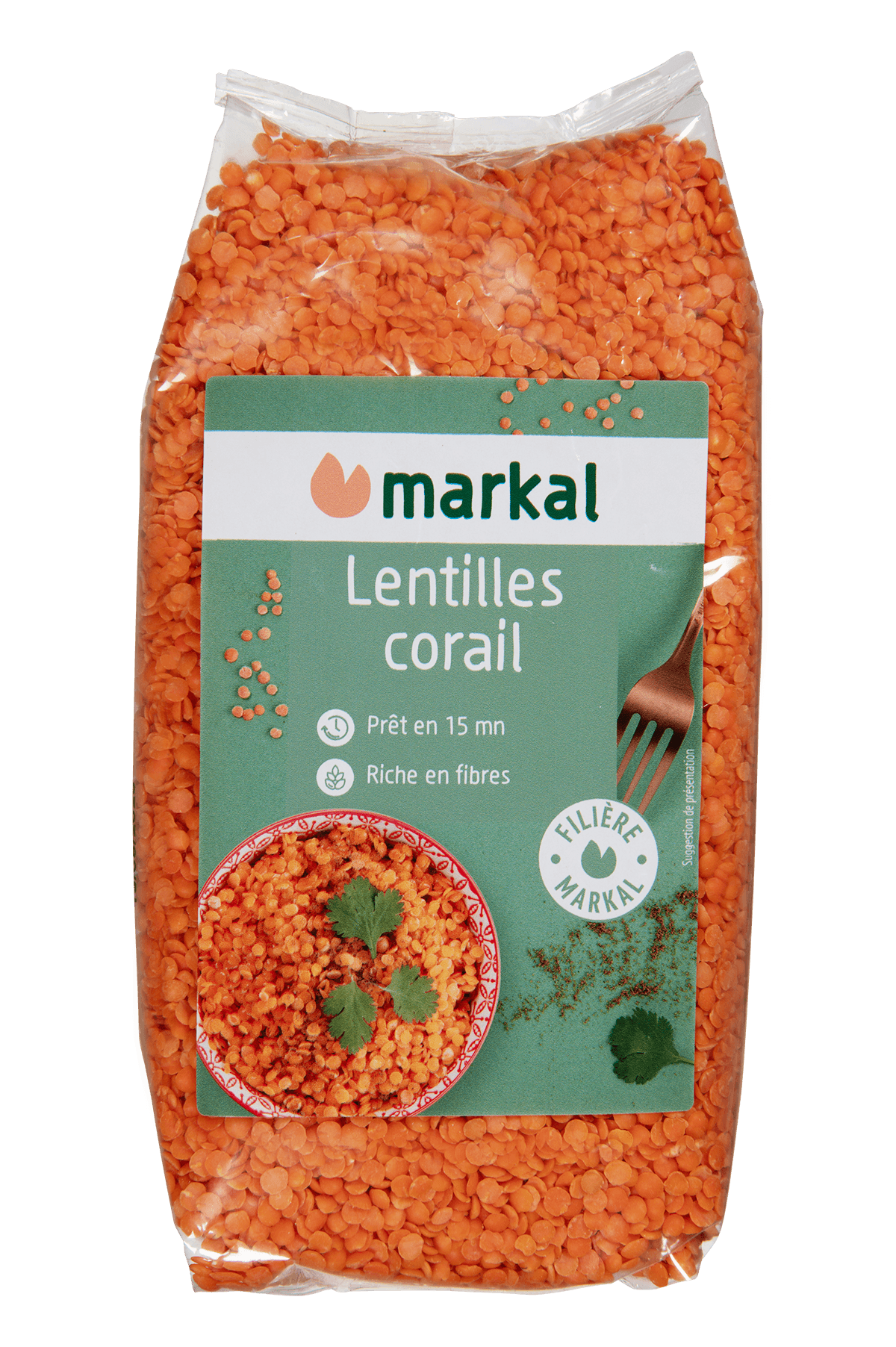 Lentilles Corail bio MARKAL 500 g