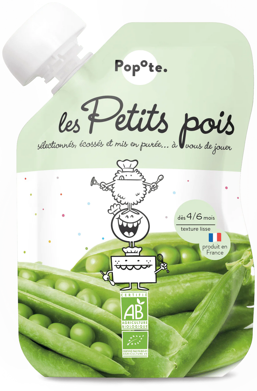Gourde Purée Petit Pois bio POPOTE 120 g
