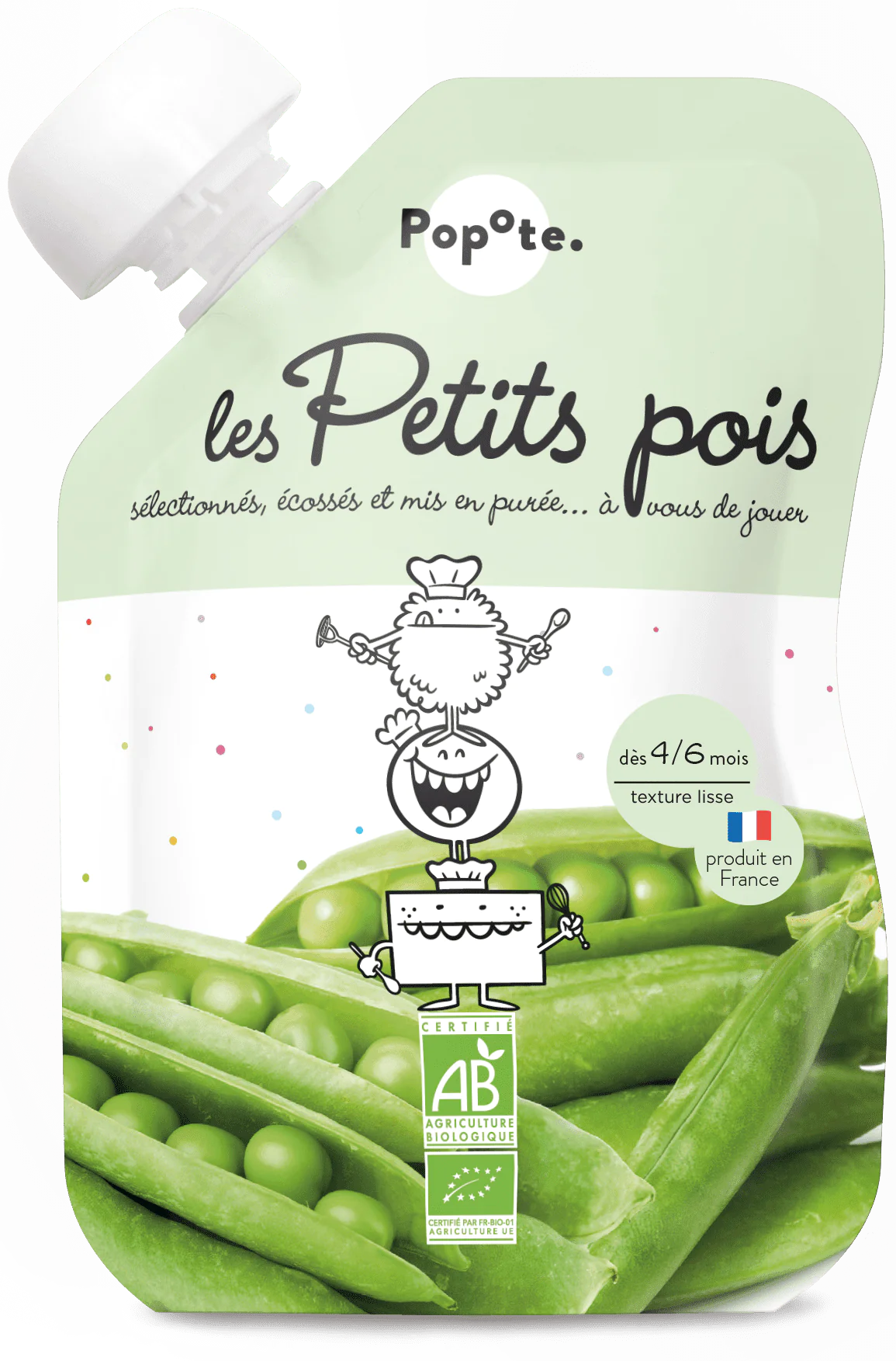 Gourde Purée Petit Pois bio POPOTE 120 g