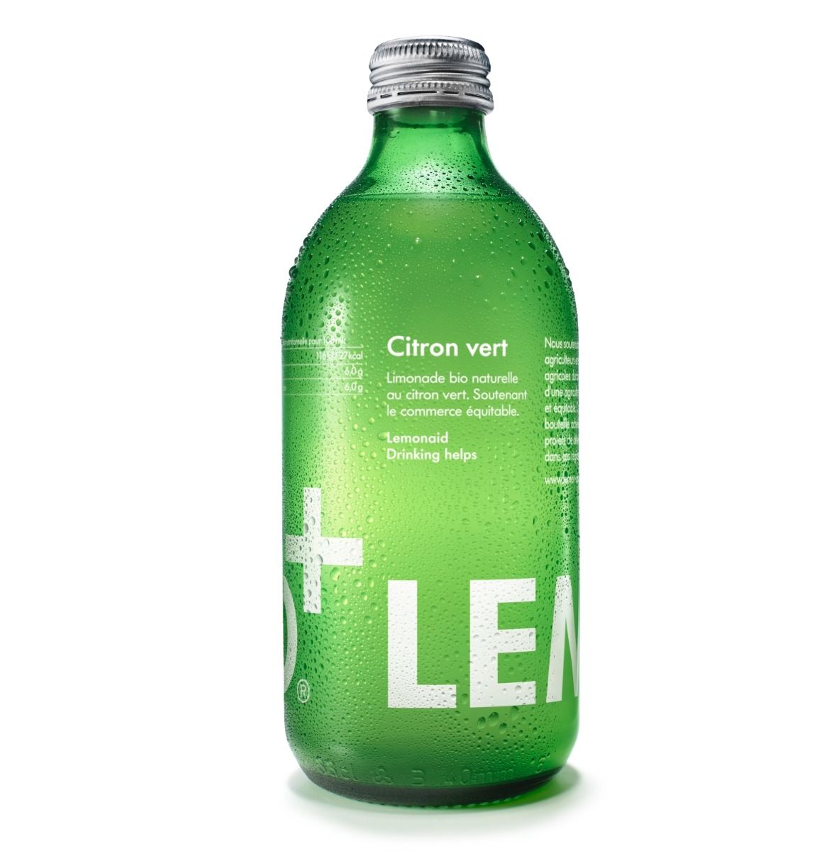 Boisson pétillante au Citron Vert bio LEMONAID 33 cl