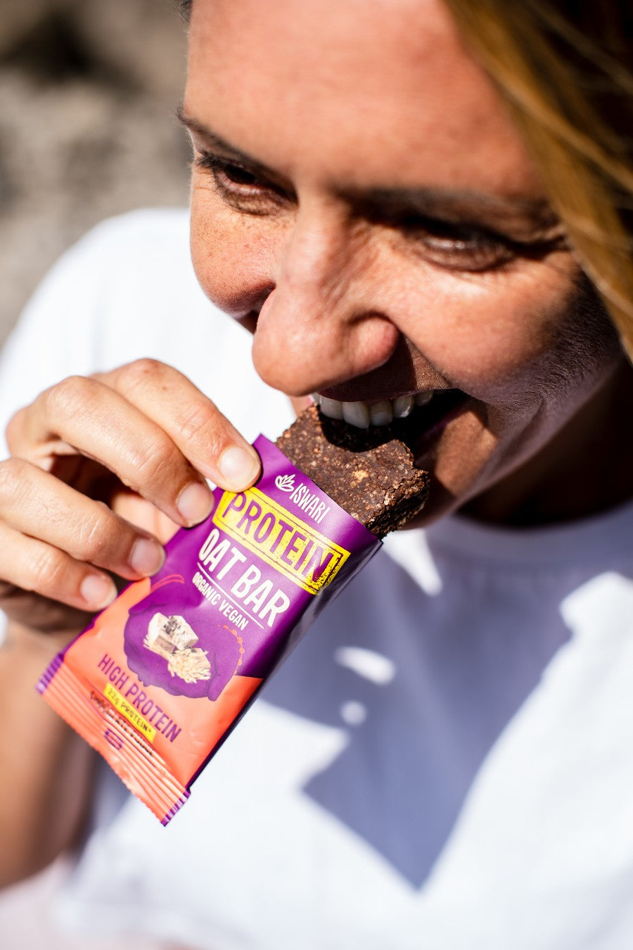 Barre d'Avoine Protéinée Chocolat Fondant bio et vegan ISWARI 40 g