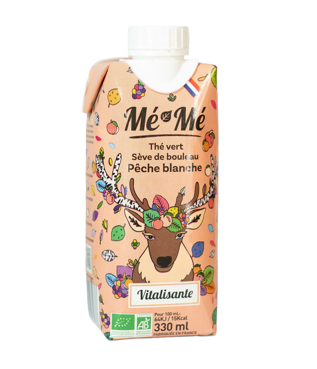 Thé Vert Pêche Blanche bio MÉMÉ 33 cl