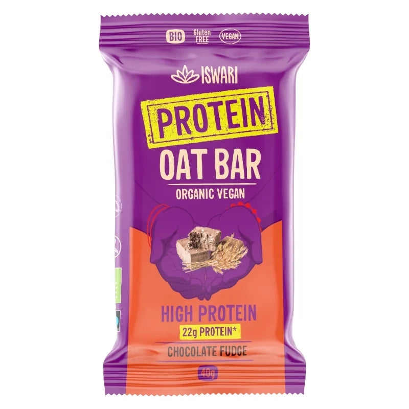 Barre d'Avoine Protéinée Chocolat Fondant bio et vegan ISWARI 40 g