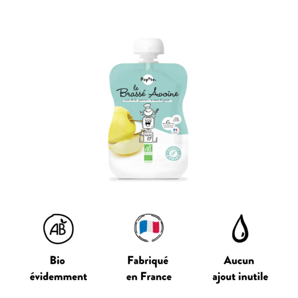 Gourde Brassé Avoine Pomme bio POPOTE 100 g