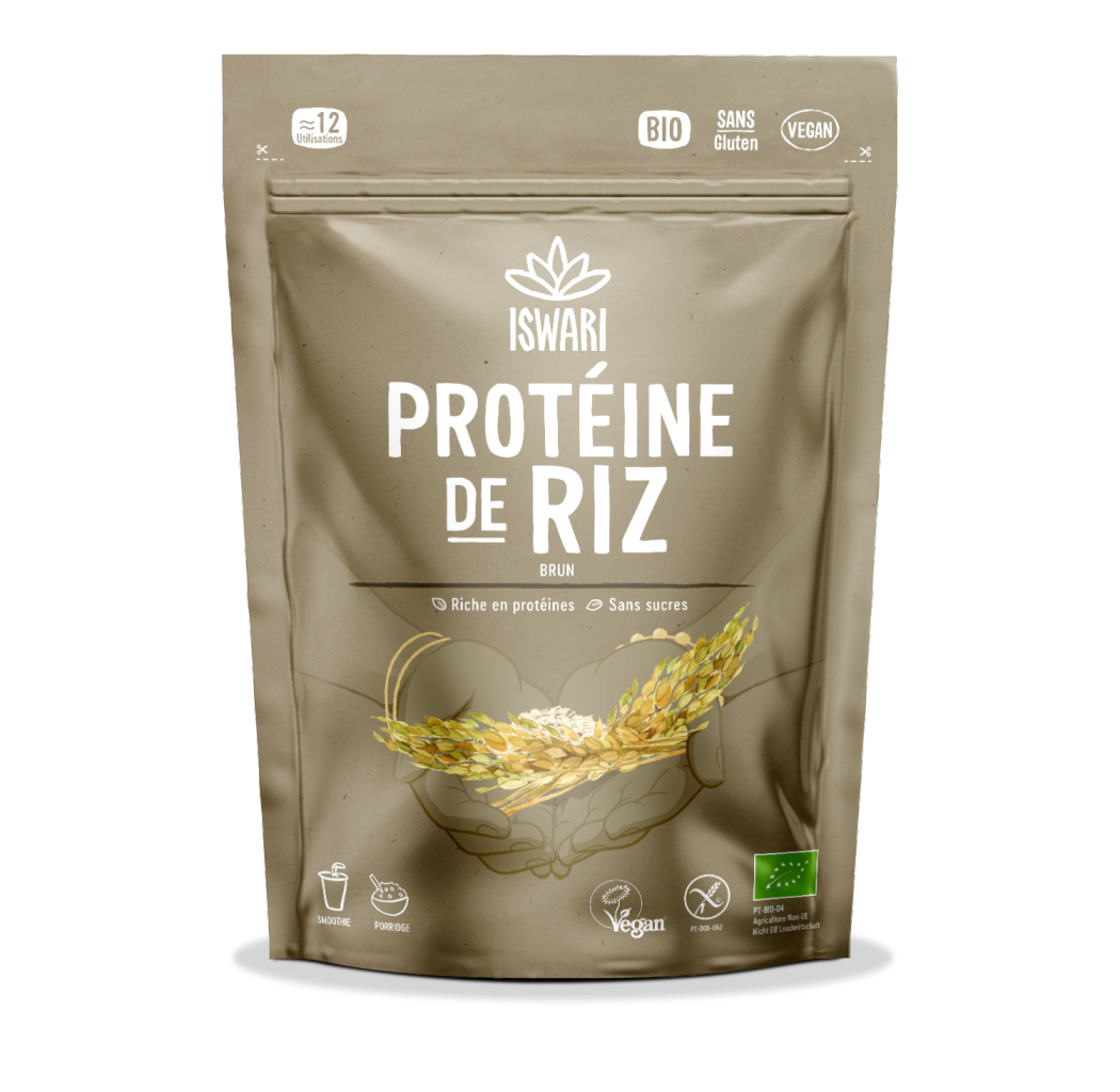 Protéine de riz en poudre bio ISWARI 250 g