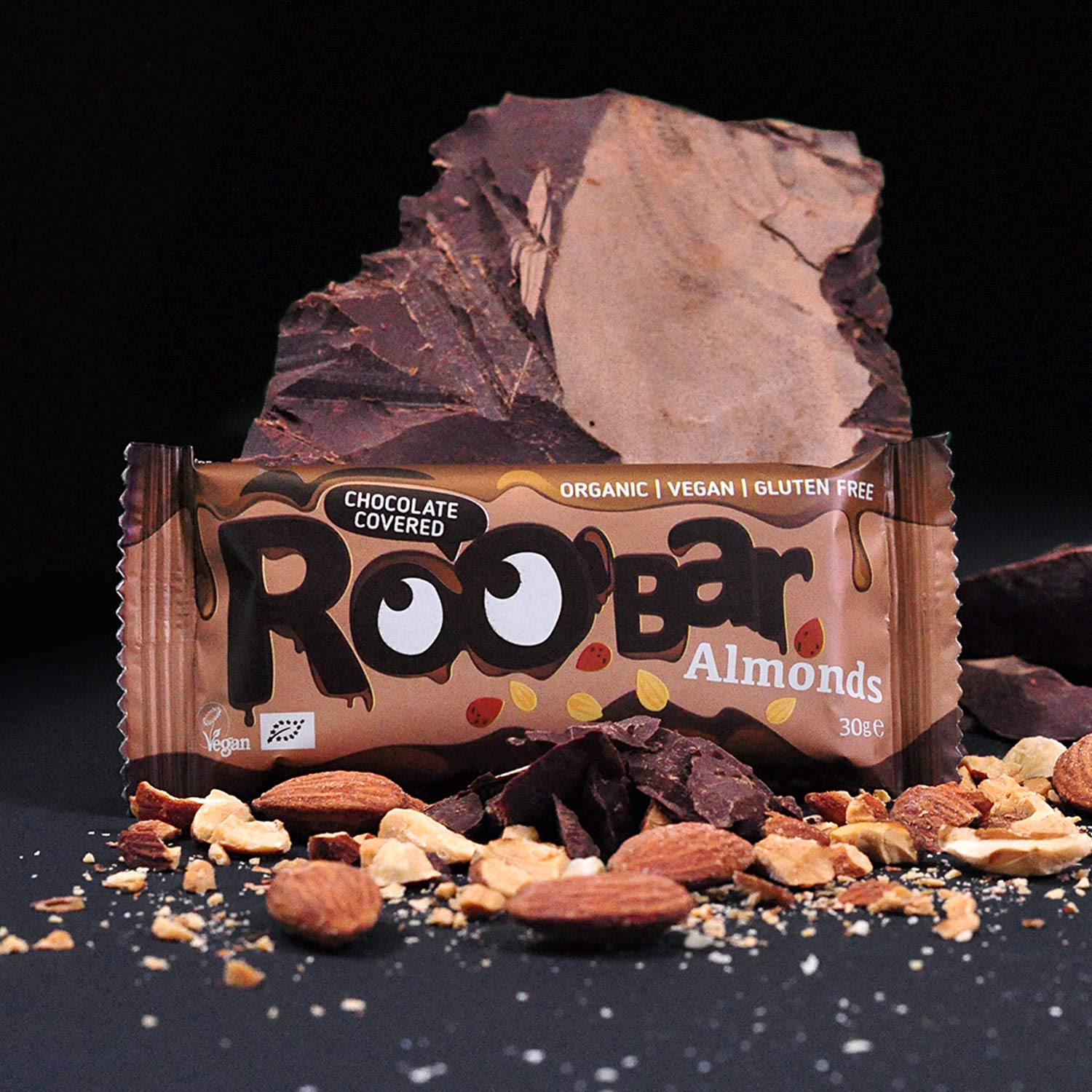 Barre aux Amandes et Chocolat bio et vegan ROOBAR 30 g