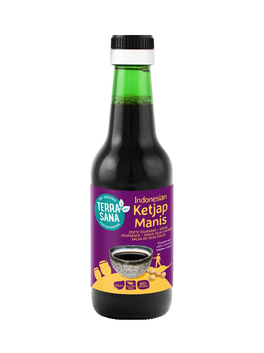 Sauce soja Indonésienne Ketjap Manis bio, vegan et sans gluten TERRA SANA 250 ml