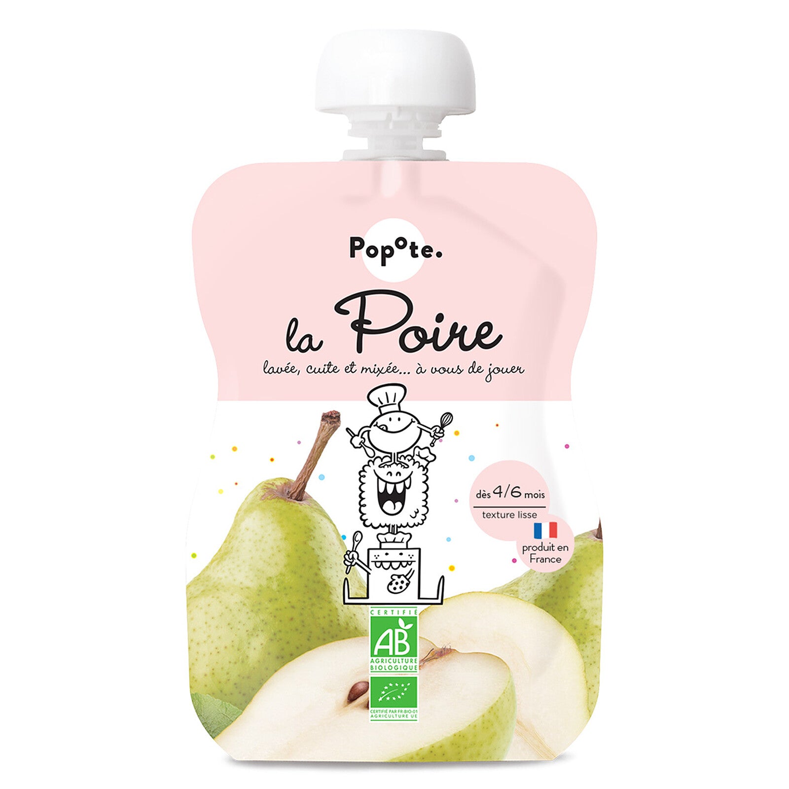 Gourde Compote de Poire bio POPOTE 120 g