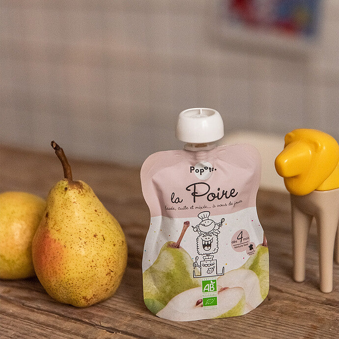Gourde Compote de Poire bio POPOTE 120 g