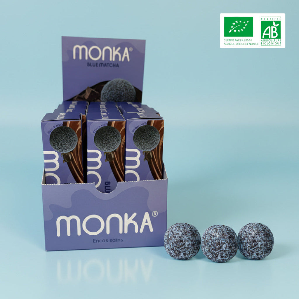 Energy Balls Blue Matcha bio & vegan MONKA 54 g (3x18g)