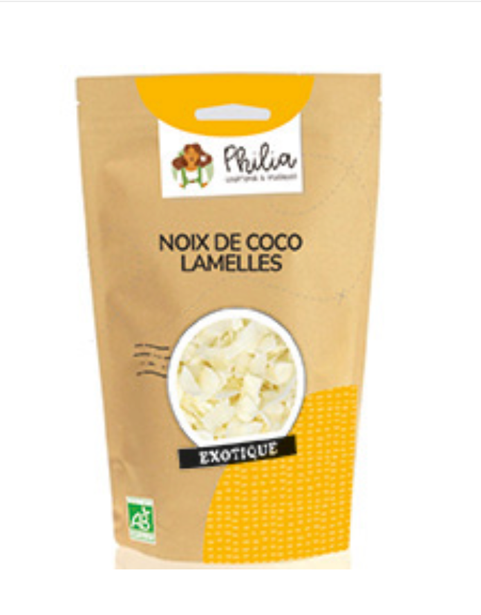 Noix de Coco en lamelles bio PHILIA 90 g