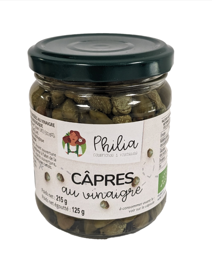 Câpres au vinaigre bio PHILIA 215 g