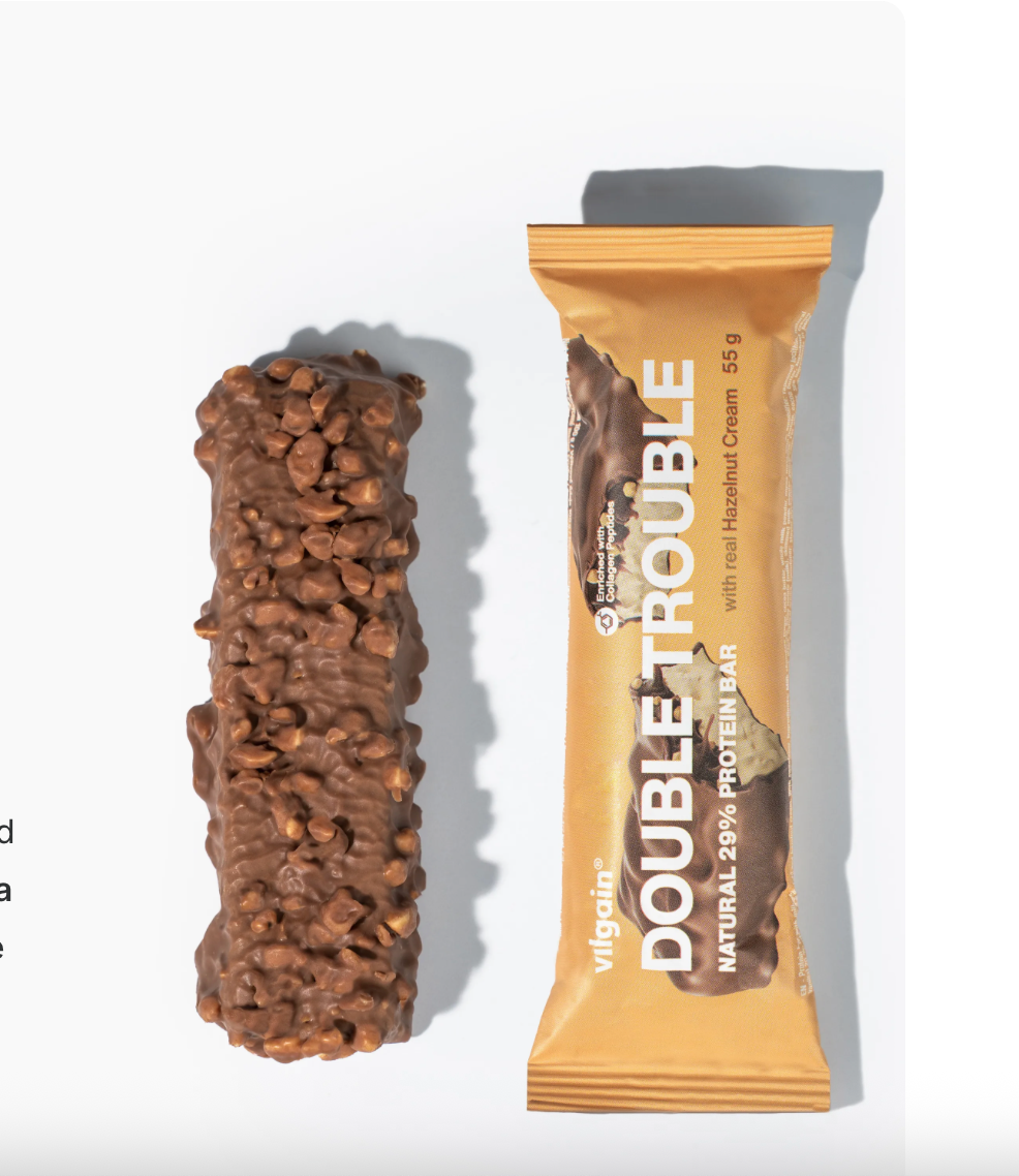 Barre protéinée Chocolat & Noisettes non bio VILGAIN 55 g