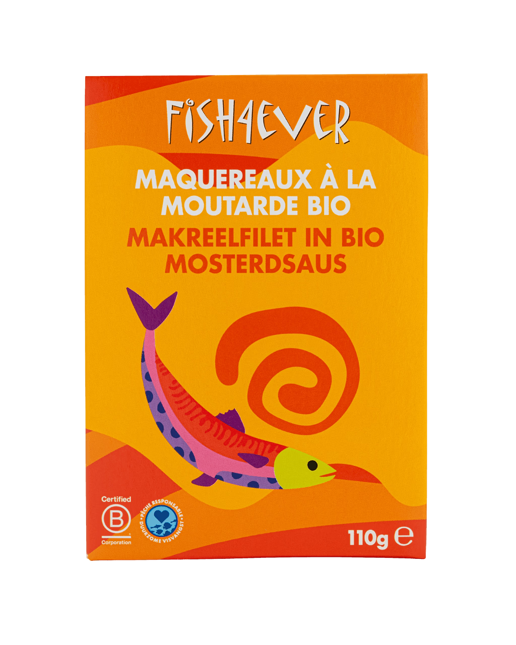 Filets de maquereaux à la moutarde bio FISH4EVER 120g