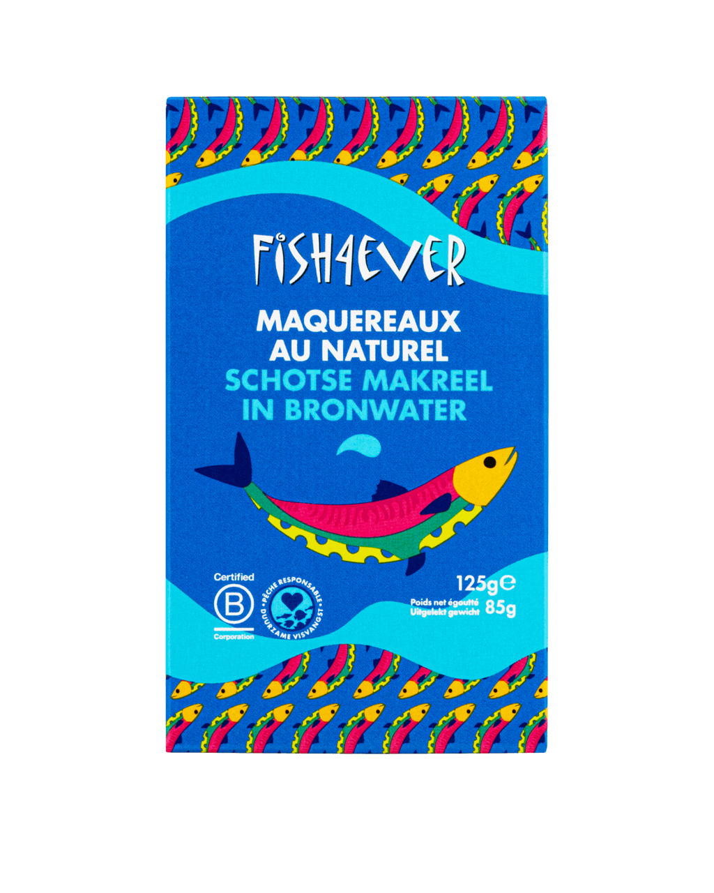 Filets de maquereaux au naturel FISH4EVER 125 g
