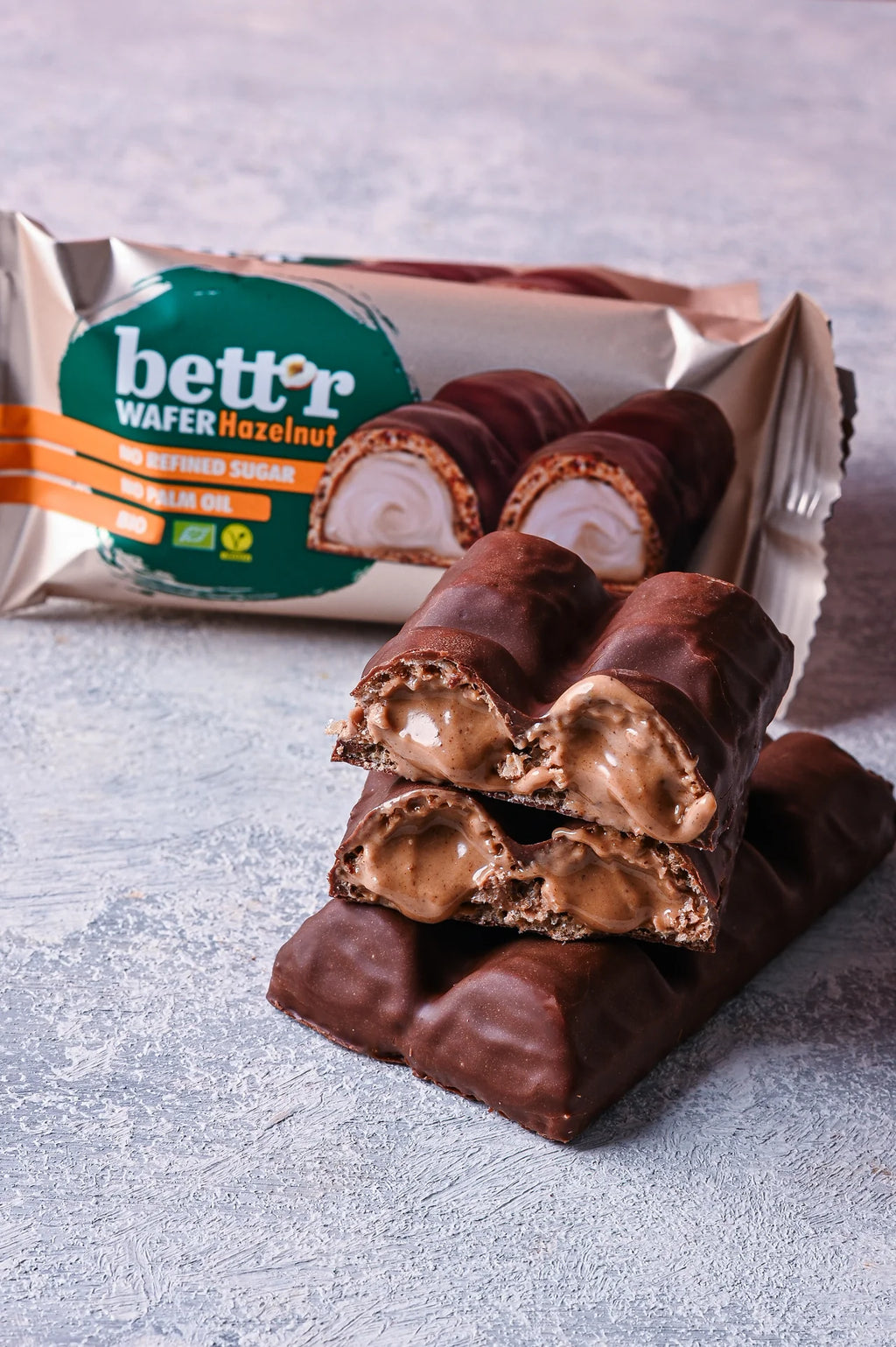 Wafer fourré Noisette bio et vegan BETT'R 33 g