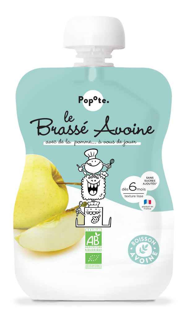 Gourde Brassé Avoine Pomme bio POPOTE 100 g