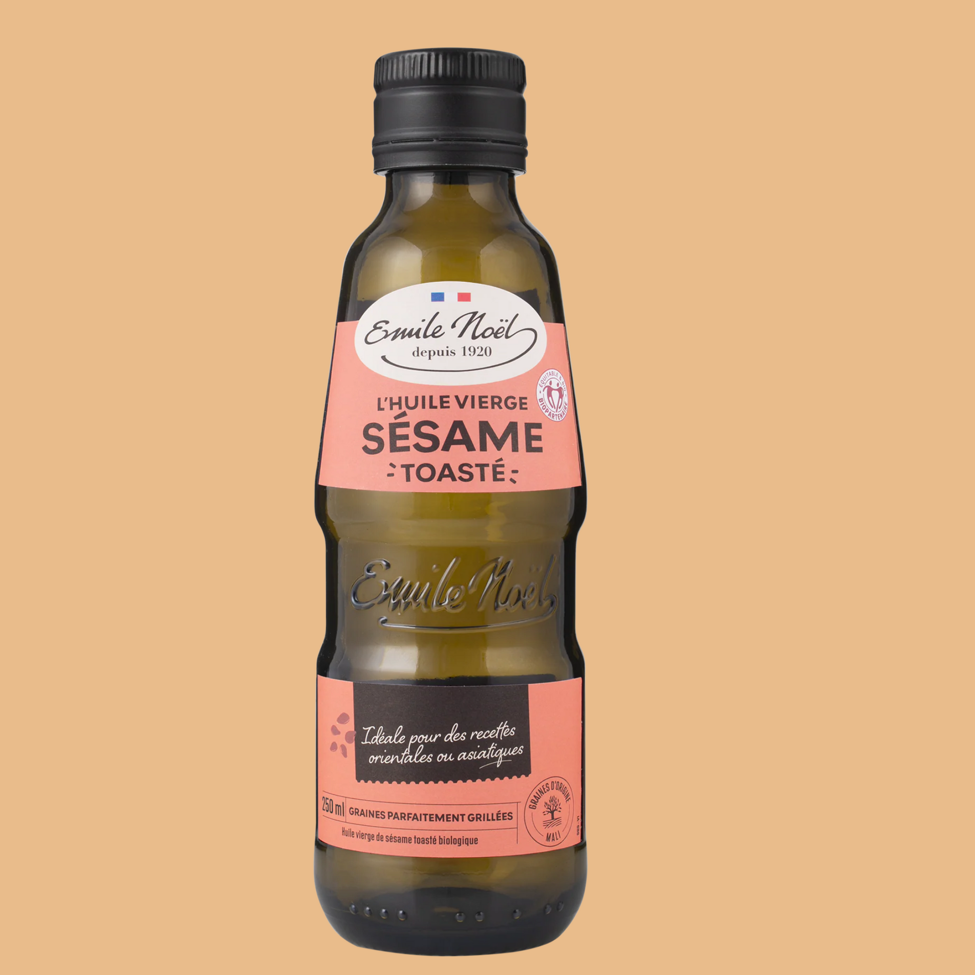 Huile vierge de sésame toasté bio équitable EMILE NOEL 250 ml