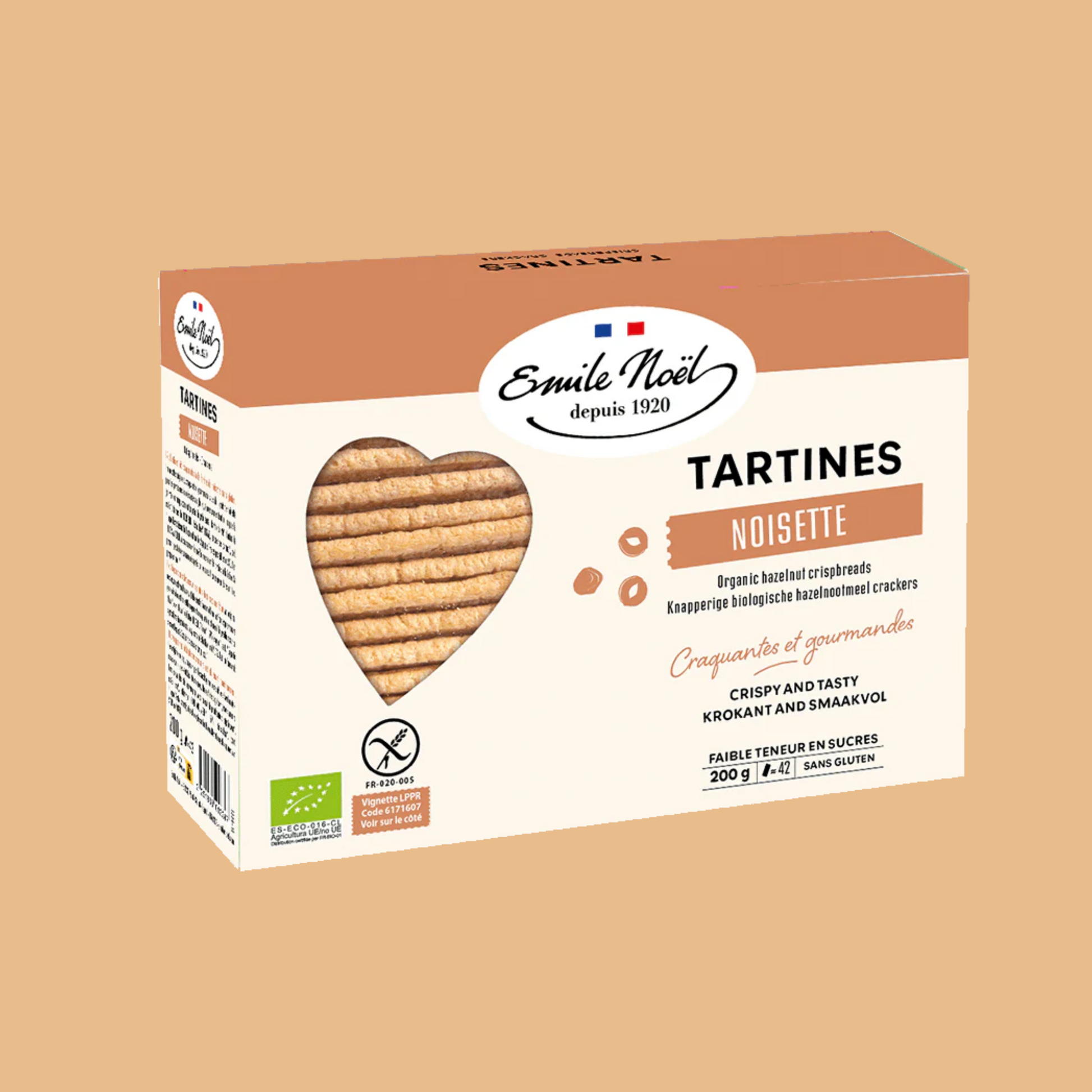 Tartines sans gluten noisette bio EMILE NOEL 200 g