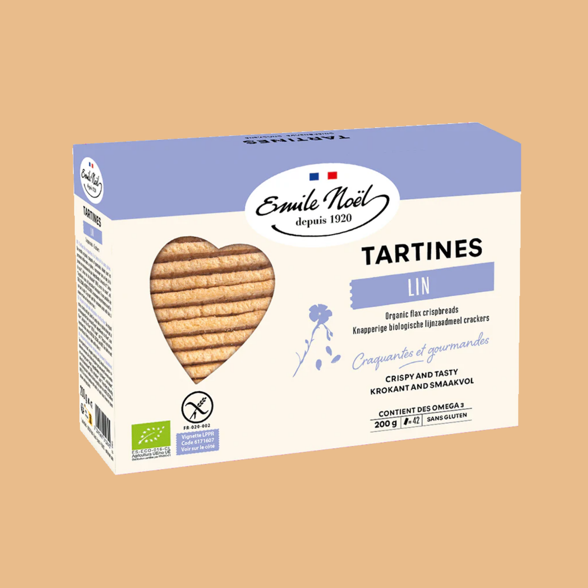 Tartines sans gluten lin bio EMILE NOEL 200 g