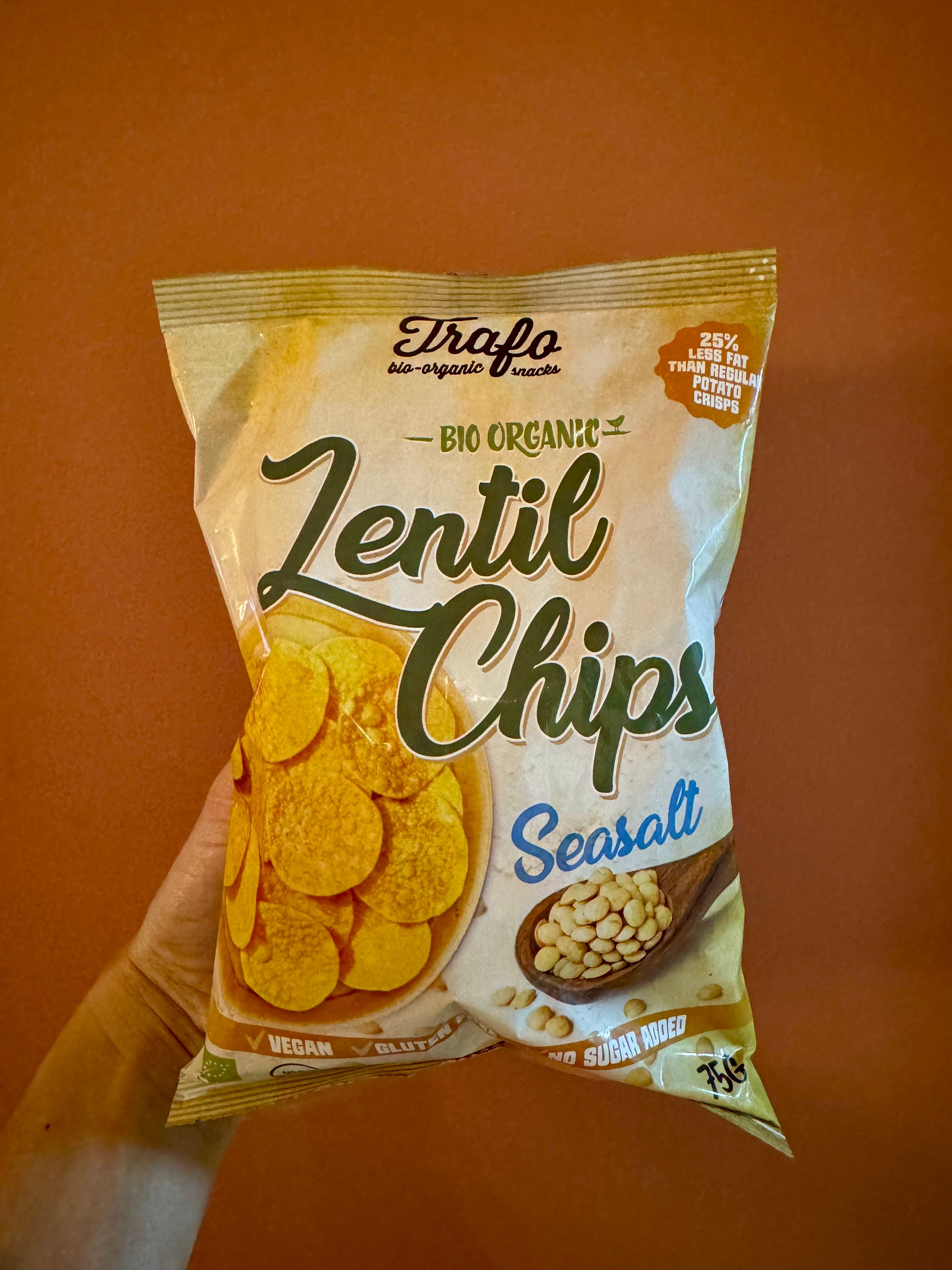 Chips de lentilles au sel de mer bio TRAFO 75 g