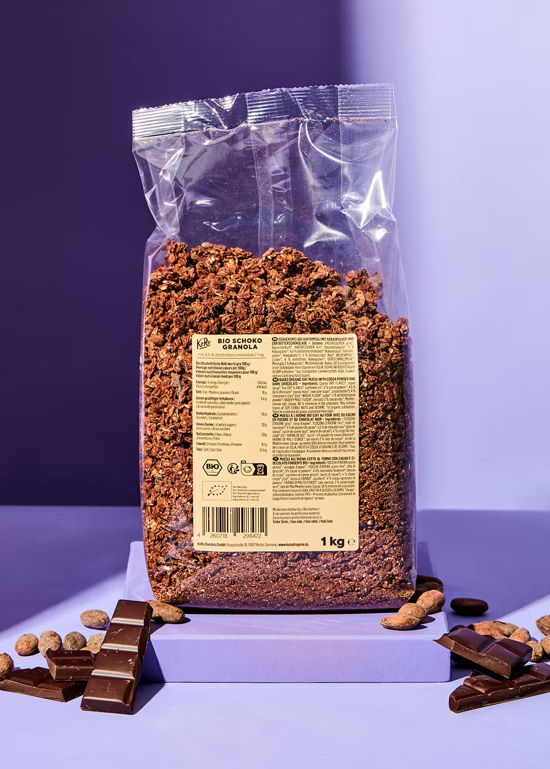 Granola chocolat bio KORO 1 kg