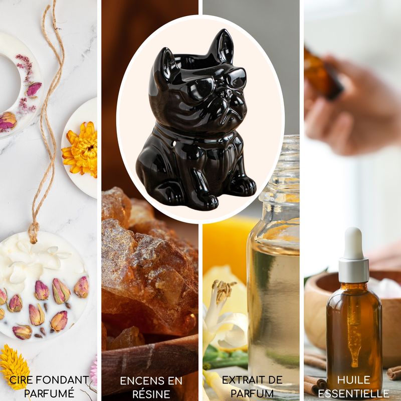 Brûle Parfum en Céramique "BOUBOU" NOIR