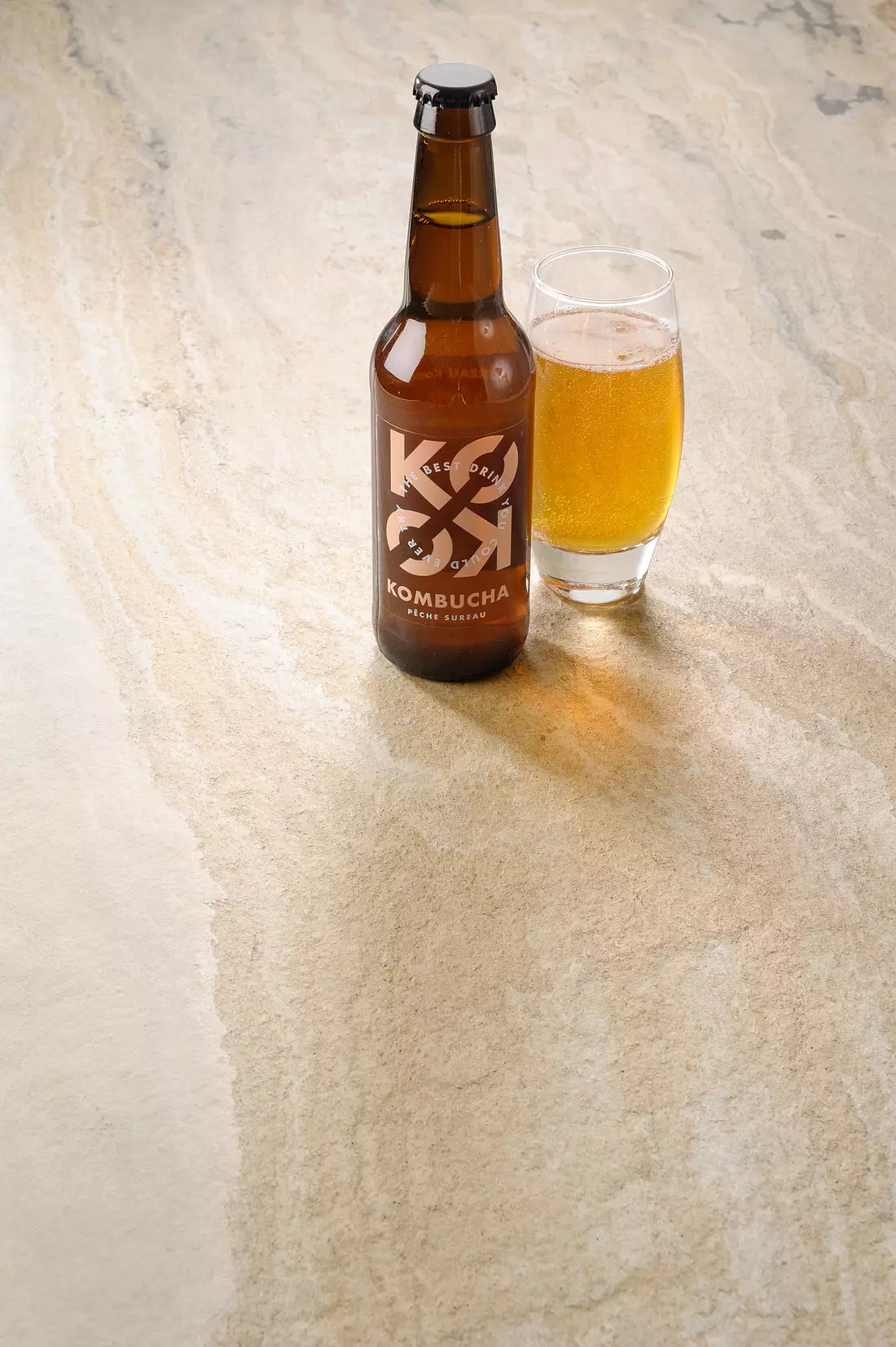 Boisson Kombucha Pêche Sureau bio KOKO KOMBUCHA 33 cl