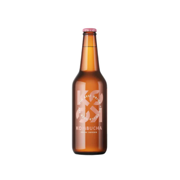 Boisson Kombucha Pêche Sureau bio KOKO KOMBUCHA 33 cl