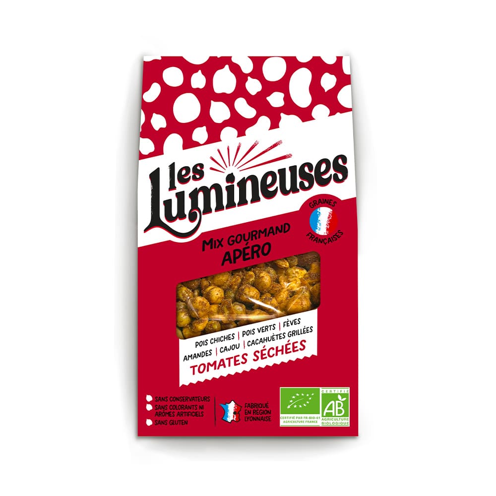 Mix Apéro de Pois aux Tomates séchées bio LES LUMINEUSES 90 g