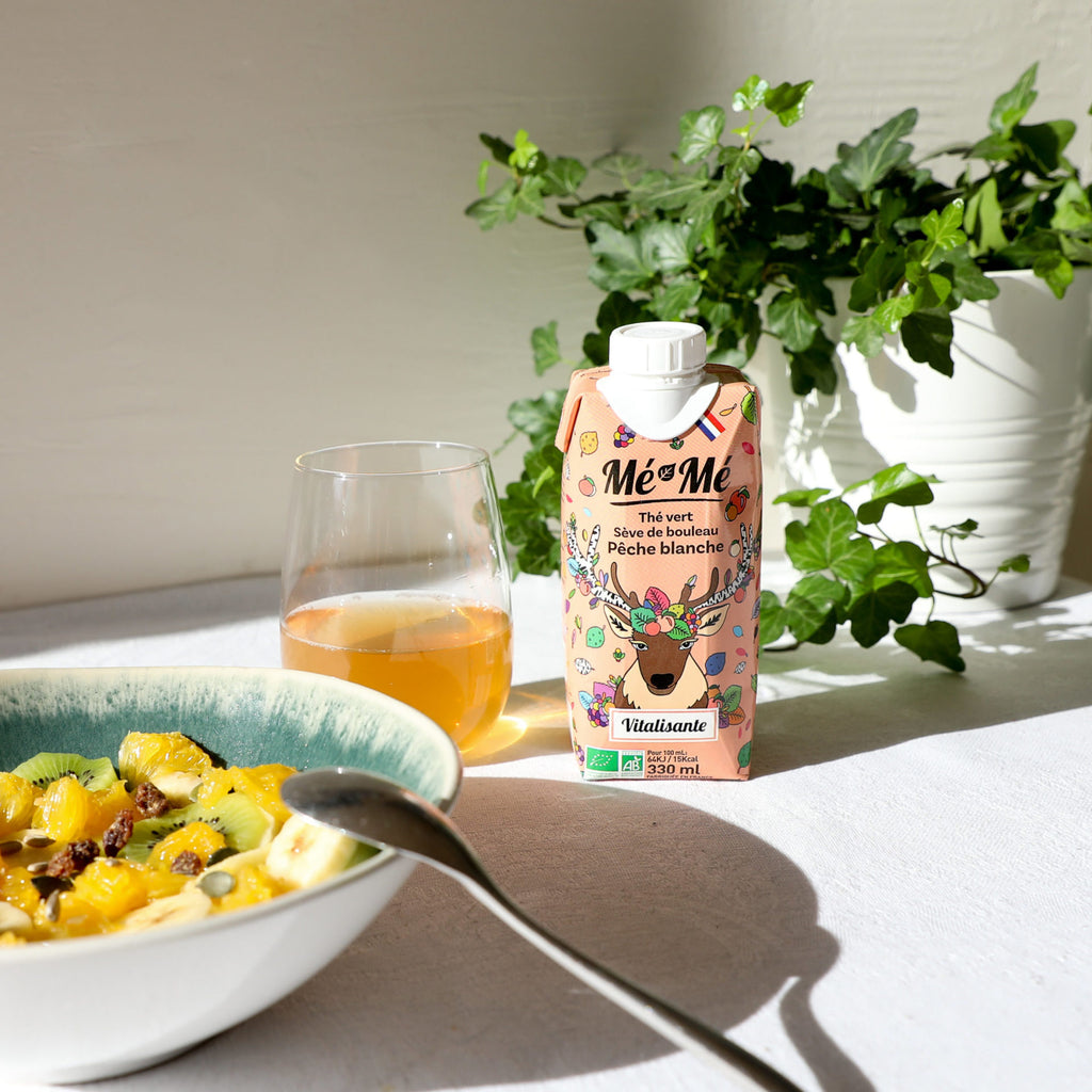 Thé Vert Pêche Blanche bio MÉMÉ 33 cl