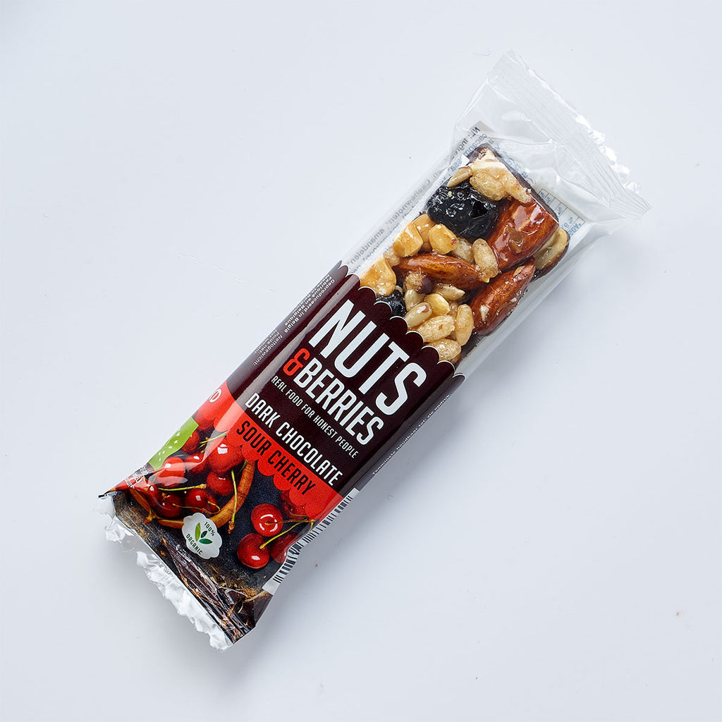 Barre Dark Chocolate Sour Cherry bio NUTS & BERRIES 40 g