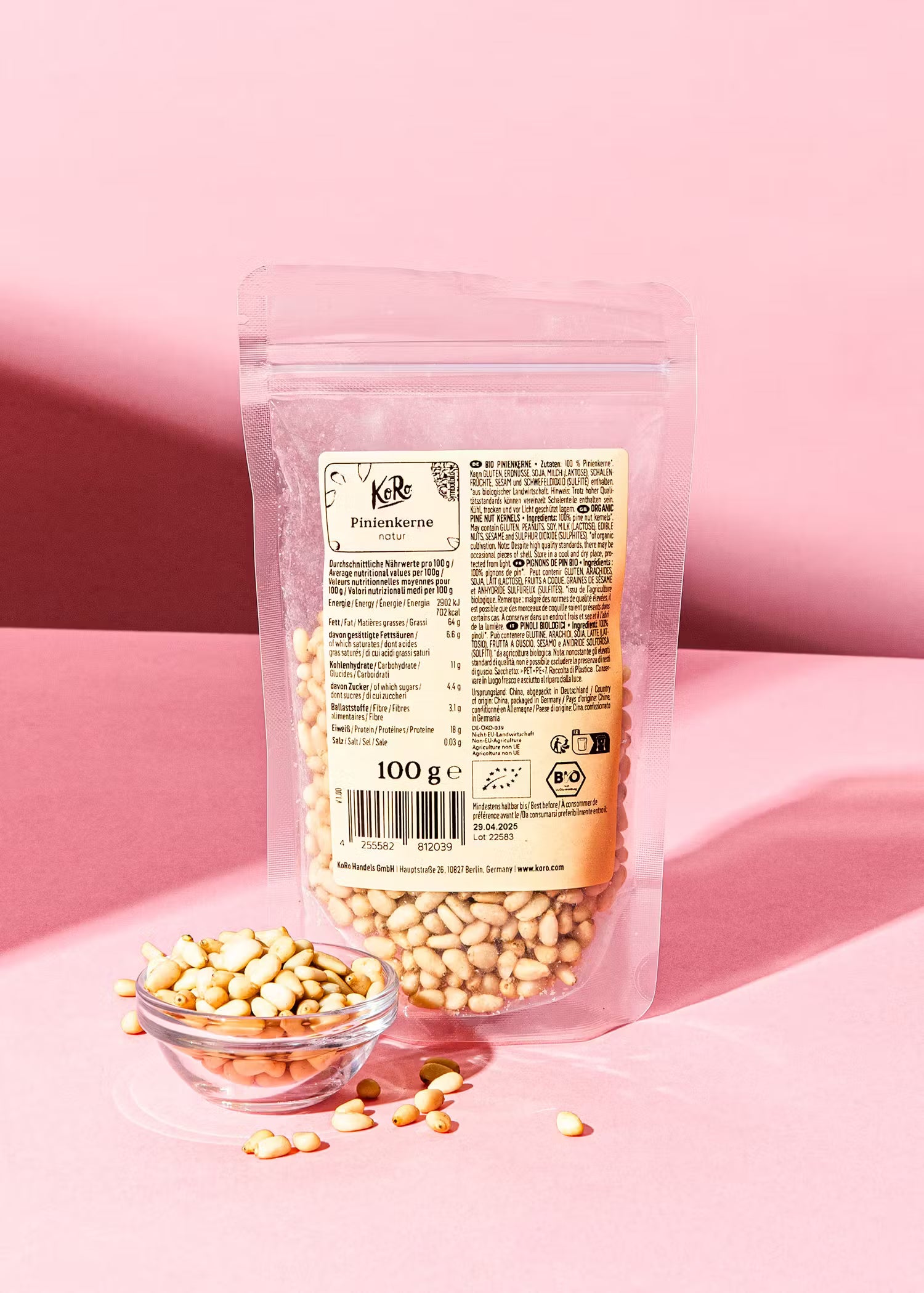 Pignons de pin bio KORO 100 g