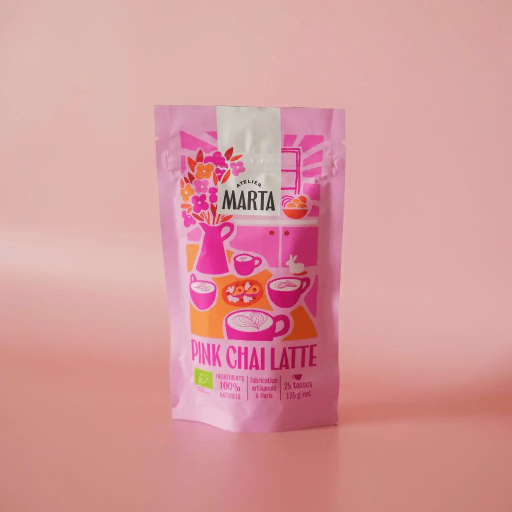 Pink Chai Latte bio, vegan et sans gluten ATELIER MARTA 125 g