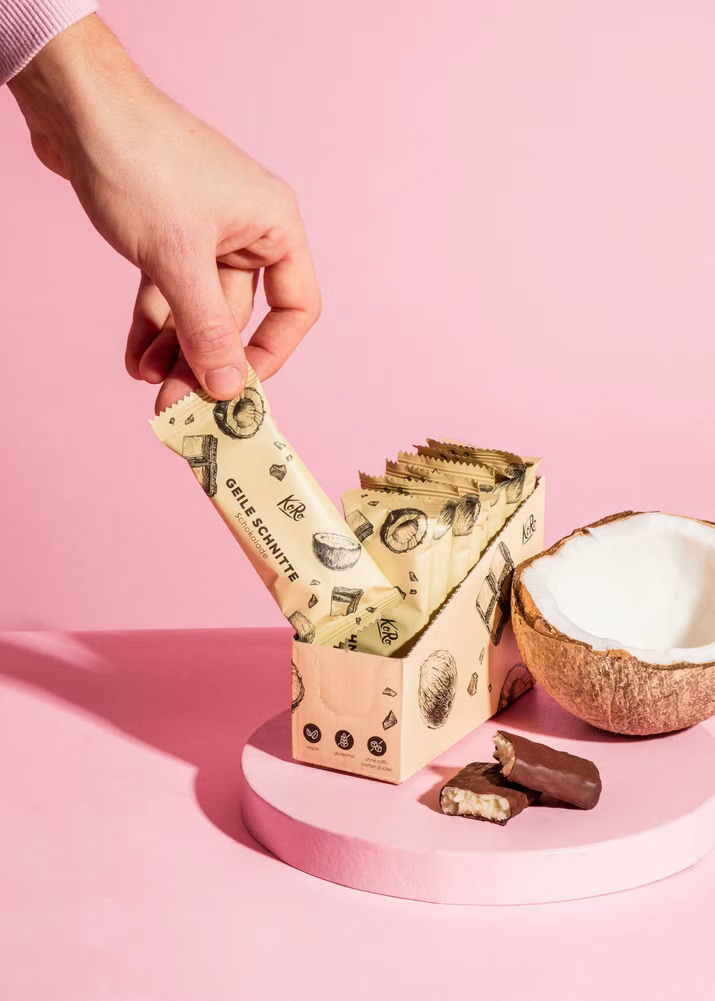 Barre noix de coco-chocolat bio KORO - 30 g