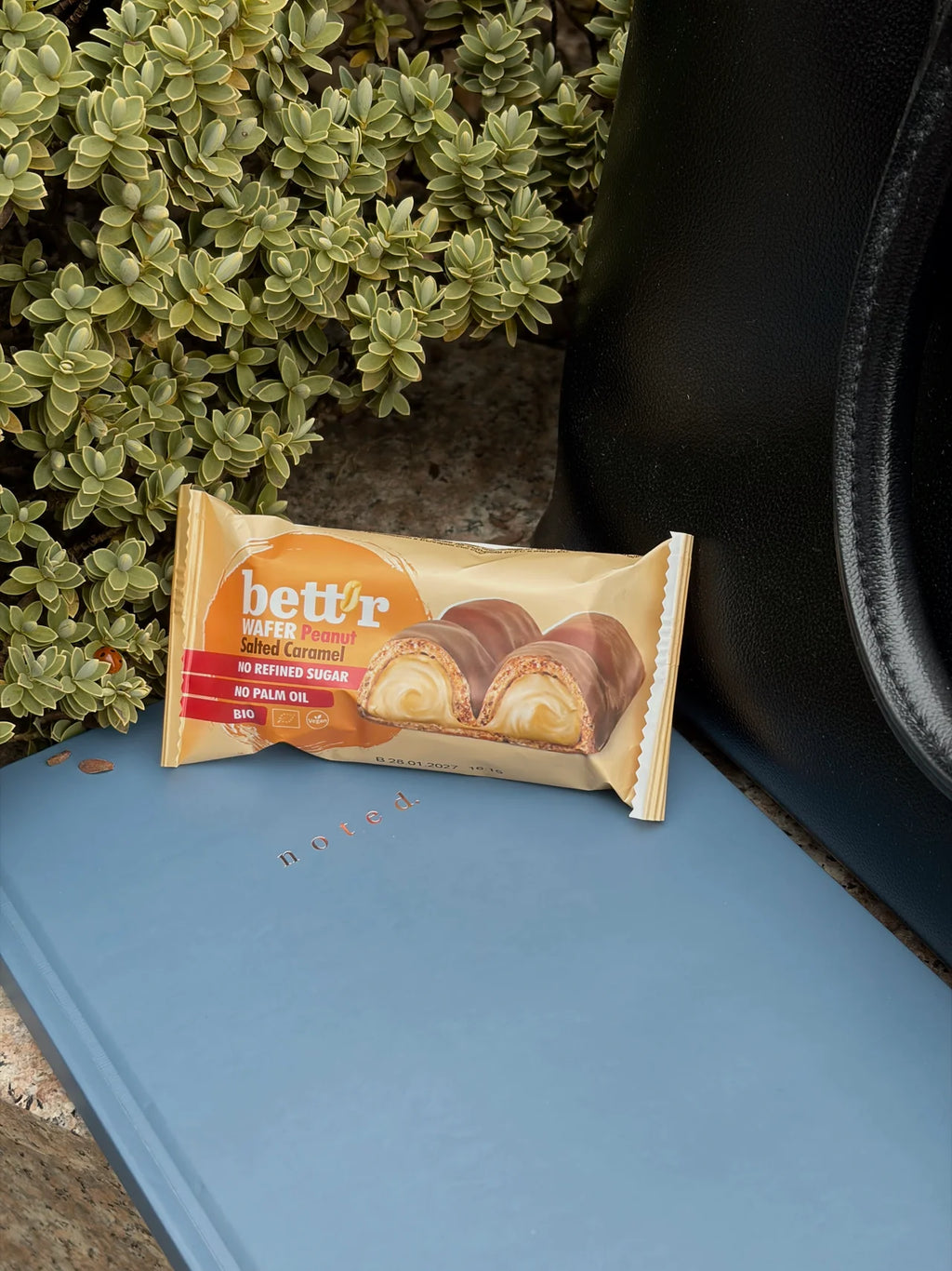 Wafer fourré Cacahuète & Caramel salé bio et vegan BETT'R 33 g