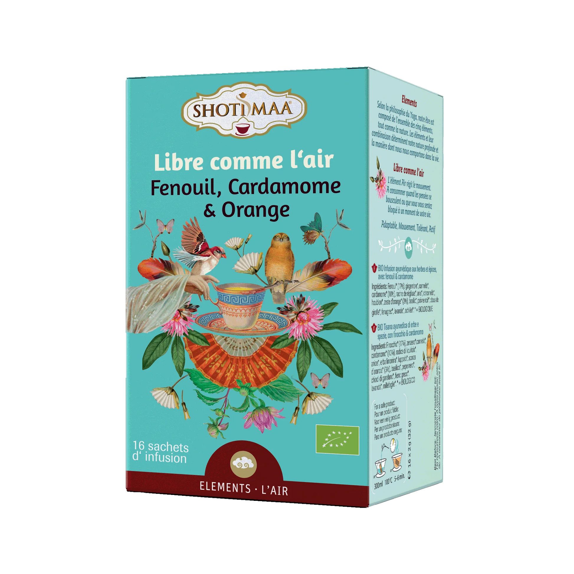 Tisane "Libre comme l'Air" bio SHOTI MAA 16x2g