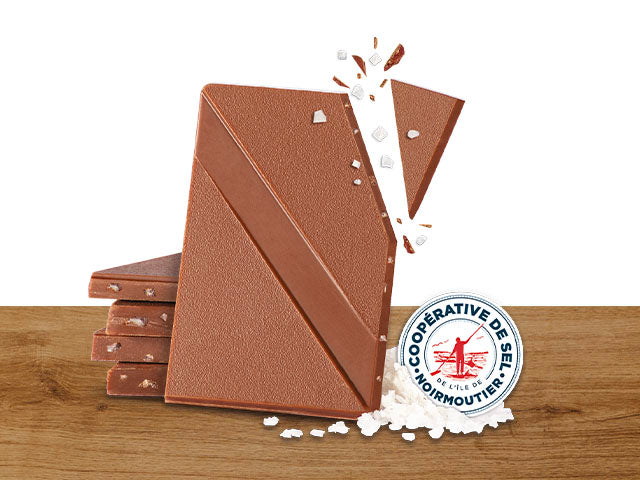 Tablette Chocolat au Lait & Fleur de Sel bio SAVEURS & NATURE 80 g