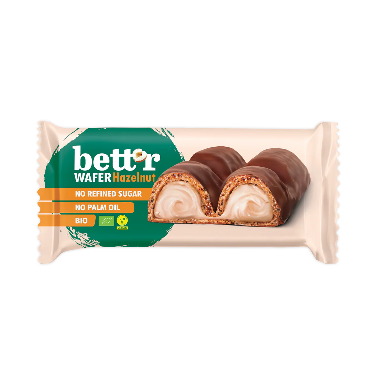 Wafer fourré Noisette bio et vegan BETT'R 33 g