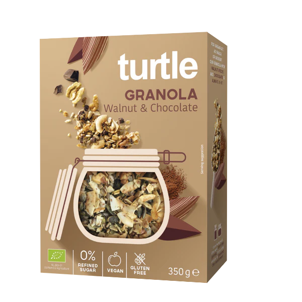 Granola Noix & Chocolat bio, vegan et sans gluten TURTLE 350 g